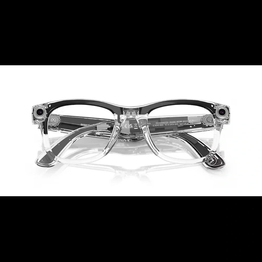 Ray-Ban Transparent Frame Sunglasses with Navy Lenses